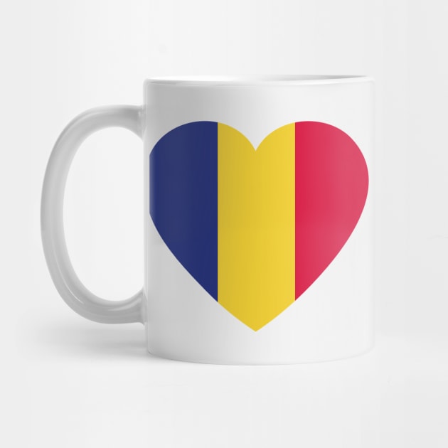 I Love Romania // Heart-Shaped Romanian Flag by SLAG_Creative